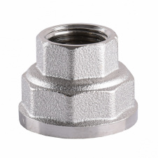 Муфта редукционная никелированная 1″ВР х 1/2″ВР штампованная А0331А(нк)