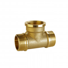 Тройник латунный 3/4″НР х 3/4″ВР х 3/4″НР штампованный А0253А Балаклея