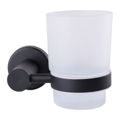 Стакан одинарный Globus Lux BS8409 черный матовый SUS304 Дніпро