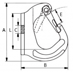 Гaк привaрoчний (SL-19) 10.0т Житомир