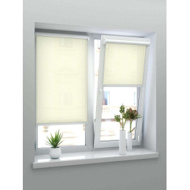 Ролеты тканевые на окна Ажур светло желтый