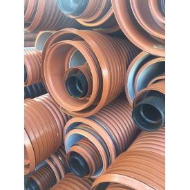 Труба гофрована каналізація Plastimex 160x3000 гофрована каналізаційна