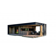 Модульний будинок 9,5х4,7м High Tech House 07 в стилі хай-тек від виробника ThermoWood Production Полтава