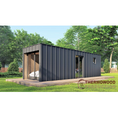 Модульний будинок 8,0х2,5м High Tech House 13 в стилі хай-тек від виробника ThermoWood Production Київ