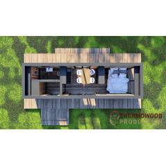 Модульний будинок 8,0х2,5м High Tech House 13 в стилі хай-тек від виробника ThermoWood Production Київ