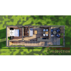 Модульний будинок 13,0х4,8м High Tech House 08 в стилі хай-тек від виробника ThermoWood Production Київ