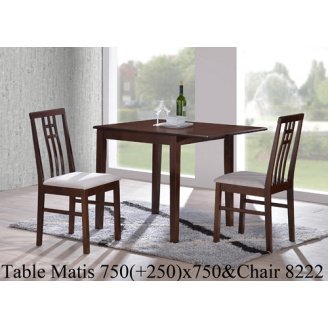 Обеденный стол ONDER MEBLI Matis орех 750(+250) x 750 x 760-800 СТОК