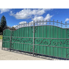 Ворота з міцним каркасом, зварні з кованими елементами Legran