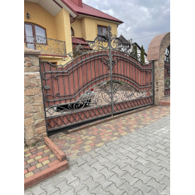 Ковані ворота комбіновані широкі Legran