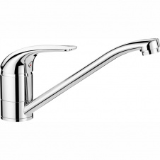 Deante Смеситель для кухни Low pressure, дл.излива - 214мм, поворотный, 1 рычаг, 3-е подкл., хром