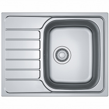 Franke Мойка кухонная Spark, нерж.сталь, прямоуг., с крылом, 635х500х160мм, чаша- 1, накладная, SKL 611-63, нерж декор