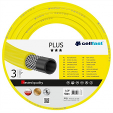 Cellfast Шланг садовый PLUS 1/2, 50м, 3-х слойный, до 25 Бар, -20…+60°C