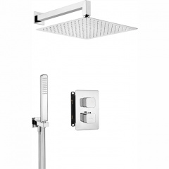 Deante Душевой набор Box с термостатическим смесителем, верхний душ квадрат., лейка, крепл. - скрытого монтажа, хром Херсон