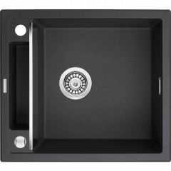 Deante Мойка кухонная Magnetic, гранит, квадрат, без крыла, 560х500х219мм, чаша - 1, накладная, металлический графит Шостка