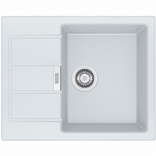 Franke Мойка кухонная Sirius, тектонайт, прямоуг., с крылом, 620х500х200мм, чаша- 1, накладная, S2D 611-62, белый