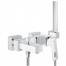 GROHE EUROCUBE смеситель для ванны, однорычажный, с душевым гарнитуром (ручной душ+шланг+держатель)