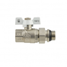 Кран шаровый с американкой Raftec WHITE DN20 3/4 с антипротечкой бабочка