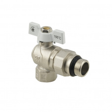 Кран угловой с американкой Raftec WHITE DN25 1 с антипротечкой бабочка