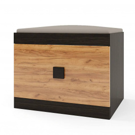 Тумба для взуття Еверест 600 Венге темний + дуб золотий крафт (60х38х45 см)