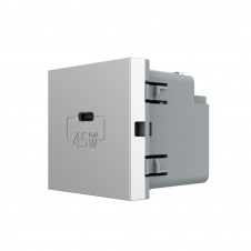 Механизм розетка USB type C с блоком питания 45W серый Livolo (VL-FCUC-2IP)