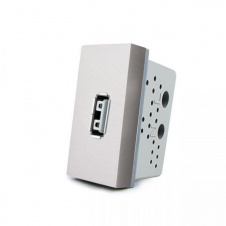 Механізм розетка USB Livolo з блоком живлення 2.1А, 5V сірий (VL-C7-1USB-15)