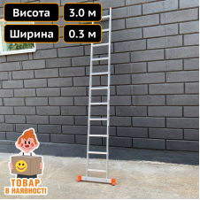 Фото - Приставна односекційна драбина на 11 сходинок Техпром Приставна односекційна драбина на 11 сходинок Техпром