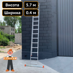 Двосекційна драбина 2 х 12 сходинок Техпром Луцьк