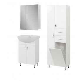Комплект мебели для ванной комнаты Базис 60 с умывальником Прокси 60 (KOLO) + пенал 60 Базис ПіК