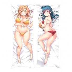 Подушка обнимашка Bioworld Дакимакура Ханамару Куникида / Ёшико Цушима 150х50см (18640)