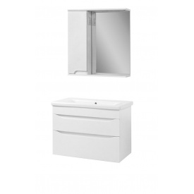 Комплект мебели для ванной комнаты Пектораль 70 белый с умывальником Неми 70