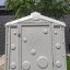 Сіра туалетна кабіна пластикова з пісуаром Япрофі Херсон