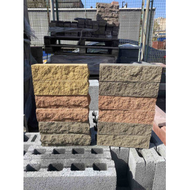 Кирпич облицовочный половинки ECOBRICK (250х55х65) (черный, желтый, красный)