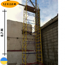Вишка тура 9 м будівельна Техпром 1.2 х 2.0 (м) 6+1 Стандарт