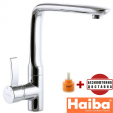 Змішувач для кухні Вухо на гайці HAIBA LATRES ALASKA Chr-018