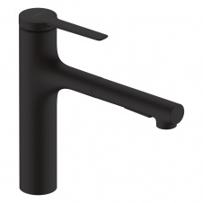 Смеситель для кухни с выдвижным изливом HANSGROHE ZESIS 74804670, черный