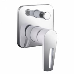 BRECLAV змiшувач прихованого монтажу для ванни, хром/бiлий, 35 мм Калуш