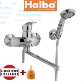 Змішувач для ванни довгий вилив HAIBA Mars EURO (Chr-006)