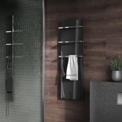 Рушникосушка електрична ONYX s3L 1200x470 mm Чорний матовий Київ