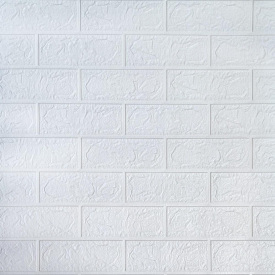 Самоклеющаяся 3D панель Sticker Wall под белый кирпич в рулоне 20000x700x3мм (R001-3-20)
