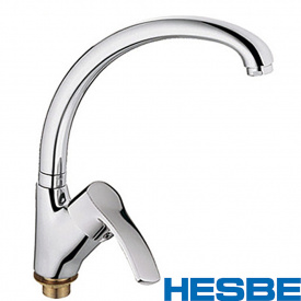 Змішувач для кухні Вухо на гайці HESBE FOCUS Chr-777 (nut)