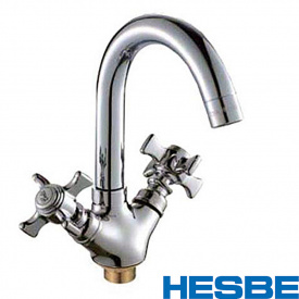 Змішувач для умивальника на гайці HESBE ZEUS (Chr-274)