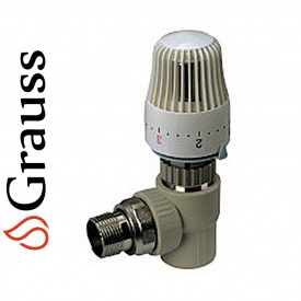 Grauss Кран радиаторный угловой с термоголовкой 25x3/4"н Германия