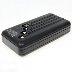 Зовнішній акумулятор Power Bank ProTech B-06 LCD LED Ліхтарик 30000 mAh Black (3_02405) Петрове