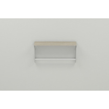 Полка настенная Ferrum-decor Юзиби 270x500x150 металл Белый ДСП Сонома 16 мм (UZI0011)