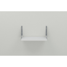 Полка настенная Ferrum-decor Ханди 2 240x700x240 металл Серый ДСП Белое 16 мм (XND0057)