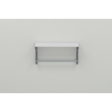 Полка настенная Ferrum-decor Юзиби 270x600x150 металл Серый ДСП Белое 16 мм (UZI0036)