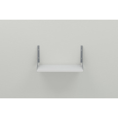 Полка настенная Ferrum-decor Ханди 2 240x600x240 металл Серый ДСП Белое 16 мм (XND0036) Володарск-Волынский