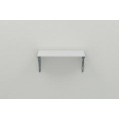 Полиця настінна Ferrum-decor Ханді 2 240x700x240 метал Сірий ДСП Біле 16 мм (XND0057) Ірпінь