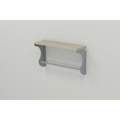 Полка настенная Ferrum-decor Юзиби 270x700x150 металл Серый ДСП Сонома 16 мм (UZI0060) Чернигов