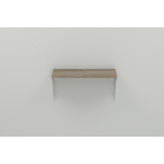 Полиця настінна Ferrum-decor Ханді 2 240x500x240 метал Білий ДСП Сонома Трюфель 16 мм (XND0012) Львів